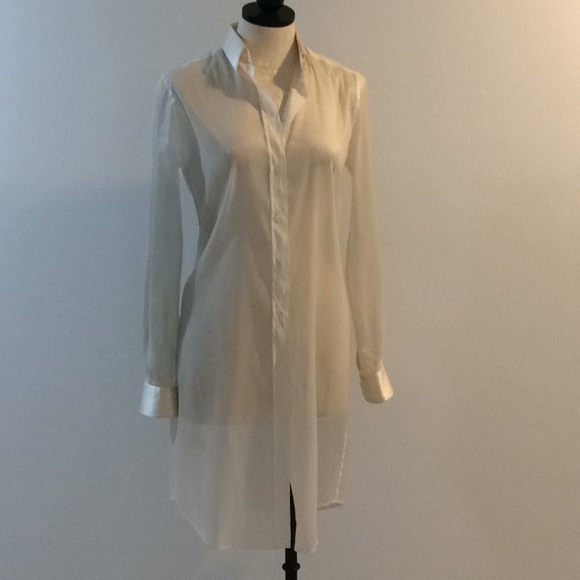 Dolce & Gabbana Tops - Dolce and Gabbana Long Sheer Silk Blouse